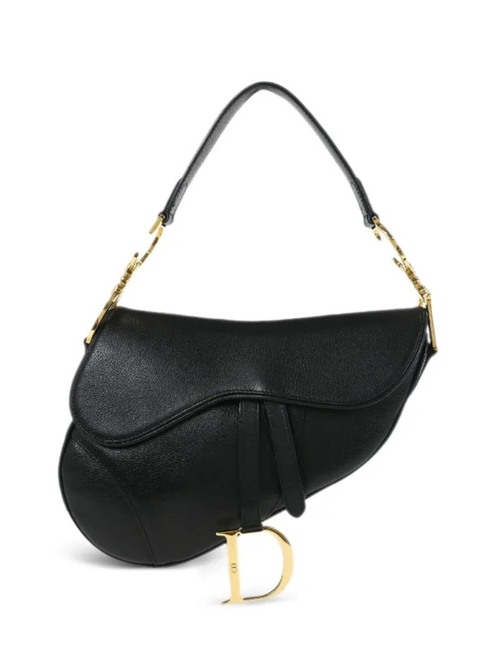 Christian Dior Grained Black Saddle Bag without Strap - Picture 2 of 2